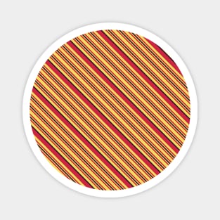 Red and Yellow Stripes Pattern 019#001 Magnet